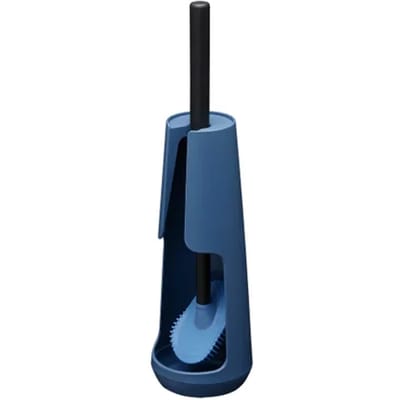 Tiger Tess - WC borstel met houder - vrijstaand - met Swoop® borstel flexibel - Blauw / Zwart
