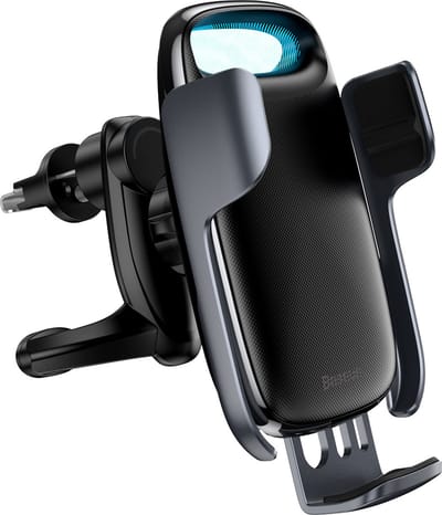 Baseus - Telefoonhouder Auto - Draadloze Oplader - Ventilatierooster - GSM Houder Auto - Zwart
