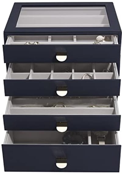 Sieradenbox met lades - Set van 4 voor een georganiseerd juwelenbeheer