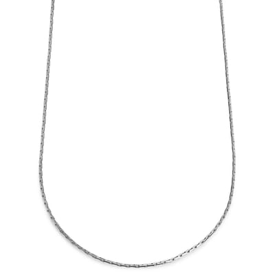Essentials | 2 mm Zilverkleurige Ketting met Rechthoekige Venetiaanse Schakels