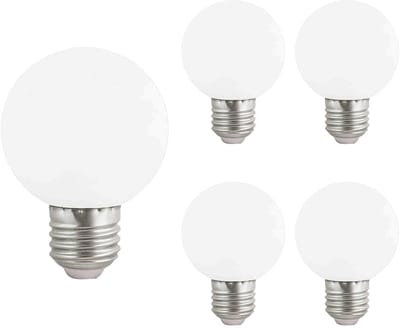 VITO LED Lamp G45 E27 - 3W (vervangt 20W) - 180lm - 6400K Koel Wit - 180-240V - Flikkervrij - Energiezuinig - 5 stuks