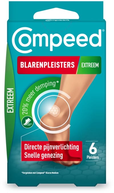 Compeed Blarenpleisters Extreme - Blarenpleisters - blarenpleisters bieden directe pijnverlichting, snellere genezing - 6 stuks