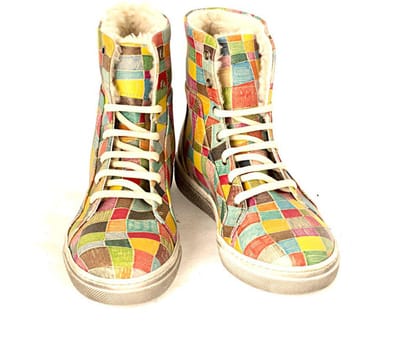 GOBY - Patroon - Enkellaarsjes - Damesboots - Laarzen - Hoge kwaliteit - Handmade - Maat 36