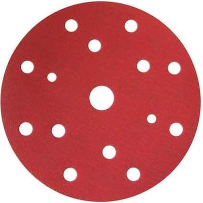 Finixa Red Schuurschijven Ø150mm P360 – 15 Gaten – Klittenband – Voor Excentrische Schuurmachine – Zeer Fijn Schuren