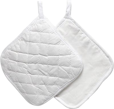 Pannenlappen, afm 20x20 cm, 145 gr, wit, 4 stuk/ 1 doos