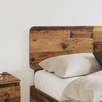 vidaXL - Hoofdbord - Oud - Hout - Bewerkt - hout
