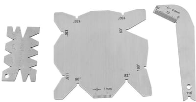 Dailygoods- Hoekmeter 3-delige Set - Roestvrij Staal - Nauwkeurigheid ± 5° - Hoekmeting - Boorslijper - Inclusief Koffer - Meetinstrument