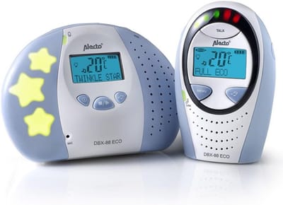 Audio Babyfoon - Kindermonitor DECT - Veilige Communicatie - Temperatuurweergave Slaapliedjes - 21.6 x 7.2 x 8.8 cm - Wit