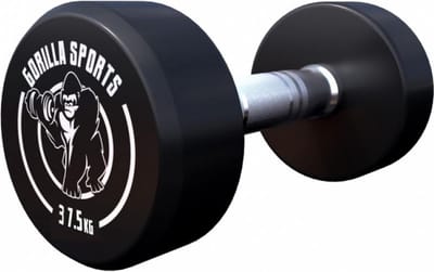 Gorilla Sports Dumbbell - 37,5 kg - Halter - Vaste dumbell - Gietijzer