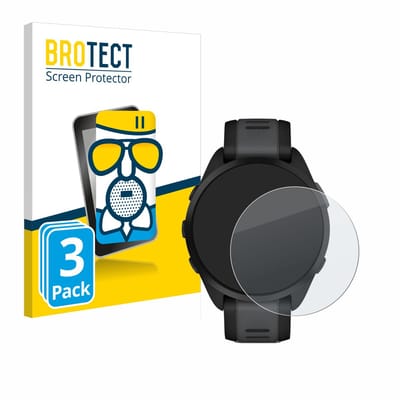 BROTECT - Screenprotector voor Garmin Forerunner 165 / 165 Music - Folie Beschermfolie Beschermglas matte 3 Stuks