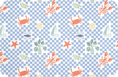 WC mat 60x40 cm - Antislip - Zee - Patroon - Zeilboot - Blauw - Toiletmat - Vloermat - Douchemat - Toilet tapijt - Toiletmatten