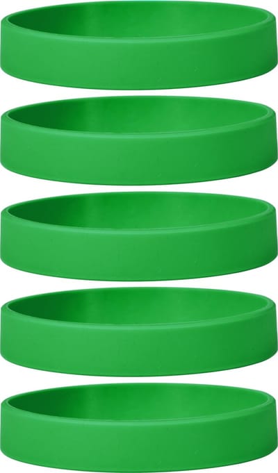Dinilu - 30 x Siliconen Armbanden Groen - voor Volwassenen