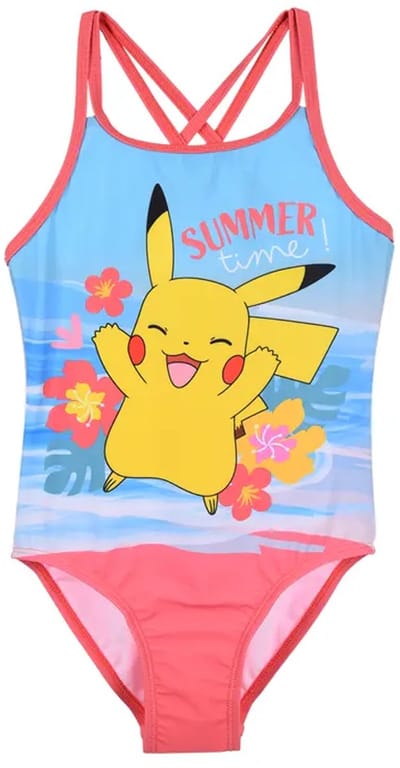 Pokémon Badpak Meisjes – Pikachu “Summer Time” – Roze – Maat 104 – Officiële licentie