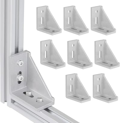 Aluminium Hoekprofiel 40x80, 90 Graden Hoekverbinder, Corrosiebestendige Hoekstukken voor DIY en Industrie, Eenvoudig te Monteren en Duurzaam