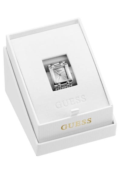Guess Mod Heavy Metal Analoog Quartzhorloge Zilverkleurig Kast Gemaakt Van 100% Roestvrij Staal En Een Armband Van 100% Roestvrij Staal 20 GW1025L1, GW1025L2, GW1079L1, GW1079L2