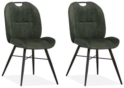 MX Sofa - Eetkamerstoel Austin - Hunter groen (set van 2 stoelen)