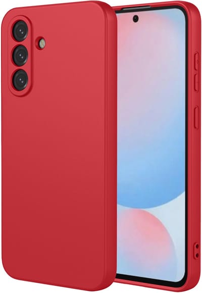 MobyDefend Hoesje - Geschikt voor Samsung Galaxy A56 - Matte Siliconen Backcover - Framboosrood