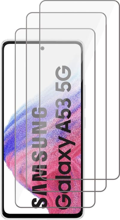 Screenprotector geschikt voor Samsung Galaxy A53 - Gehard Glas Beschermglas Tempered Glass Screen Protector - 3 Stuks
