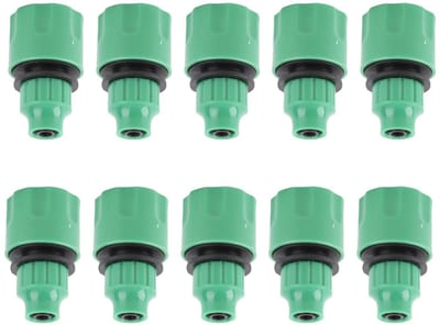 Dailygoods- Tuinslangconnector 10PCS - Plastic Tuin Wateraansluiting - Snelle Verbinding - Roestvrij - Duurzaam - Stabiliteit met Driehoek Bevestiging - Tuinslangkoppeling