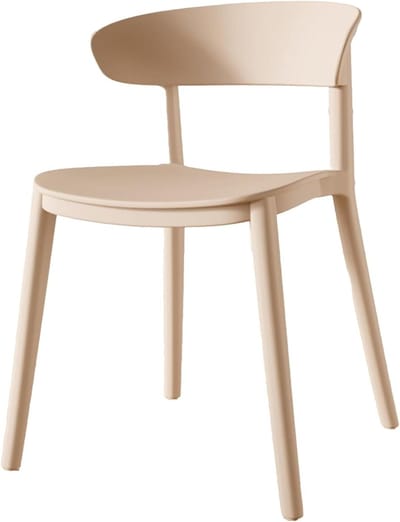Stapelbare buitenstoelen - Terrasstoelen set - Buiten zitten - Comfortabele rugleuning - 47x46x69 cm - Kaki