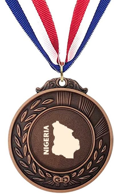 Akyol - nigeria medaille bronskleuring - Piloot - toeristen - nigeria cadeau - beste land - leuk cadeau voor je vriend om te geven
