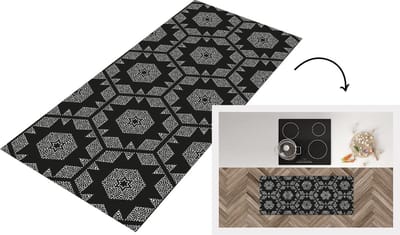 Keukenloper - Loper keuken - Kerstster - Geometrie - Winter - Patronen - 120x50 cm - Keukenloper vinyl