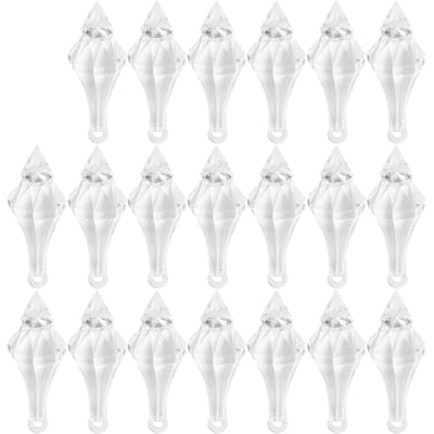 20 Stuks Acryl Puntige Kraal Hanger Kristal DIY Vakantie Huisdecoratie Accessoires white