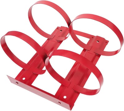Brandblusserhouder - Bevestigingsbeugel - Veilige Opslag - Stevige Metalen Constructie - 32.5 x 19 x 16 cm - Rood