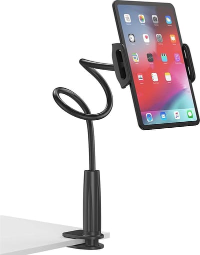 Tablet Houder Flexibel – Smartphone Standaard Universeel - Statief geschikt voor Bureau Tafel en Bed – Zwart