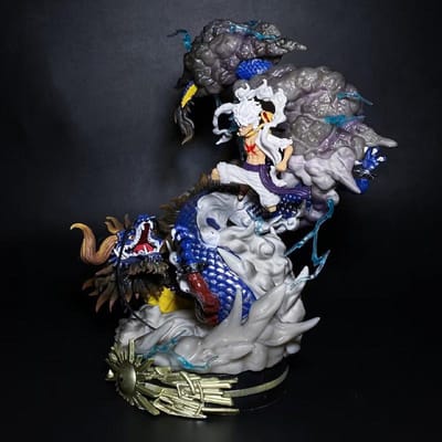 Heet Verkocht 23cm Nieuwe Piraat Koning Handgemaakt Nica Lufei Tegen Longkaiduo Standbeeld Anime Model Tide Play Ornament Handgemaakt Vakantie Mooi Cadeau 23cm gray