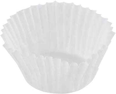 Gegolfde Bakbekers - Muffinvormpjes Papier - Muffins Bakken - Koosjer Gecertificeerd - 3 Inch Diameter - Wit
