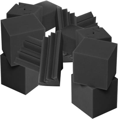 Geluidsisolerende Pads - Akoestische Panel - Ruimte Verbeteren - Hoge Dichtheid Spons - 16 Stuks - Zwart