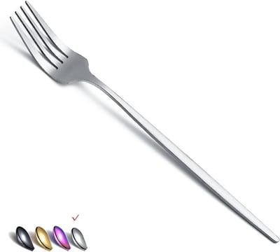Mat Dinervorken 6 Stuks, Roestvrijstalen Vorken, Bestekset, Dessertvorken, Tafelvorken, Saladevorken Voor Thuis, Keuken Of Restaurant, Vaatwasmachinebestendig (Mat Zilver-8.4 Inch)