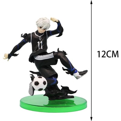 BLUE Lock Voetbalfiguur Isagi Yoichi Reo Mikage Seishiro Nagi Actiemodel Verzamelfiguur Speelgoed Cadeau voor Fans 12-15cm black