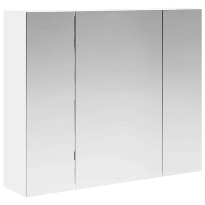 vidaXL - Badkamerspiegelkast - Wit - 60 - x - 14,5 - x - 50 - cm - Bewerkt - hout