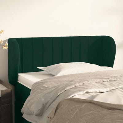 vidaXL - Hoofdbord - met - randen - 93x23x78/88 - cm - fluweel - donkergroen