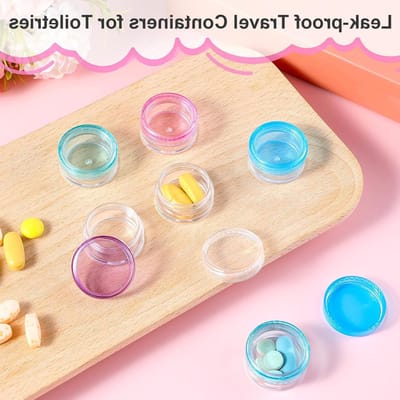 10 Stuks Lege Monsters met Deksel, 5g Herbruikbare Reiskoffers, Duidelijke Lekvrije Cosmetische Potjes voor Opslag en Organisatie