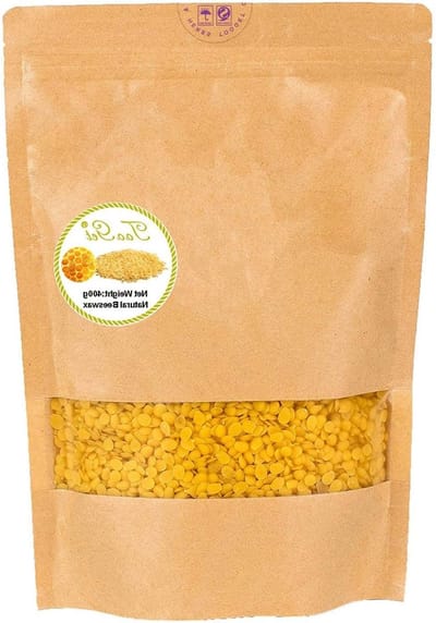 Natuurlijke Gele Bijenwas Granules, Cosmetische Kwaliteit, Bijenwas Pastilles - 910g voor DIY Cosmetica en Kaarsen maken