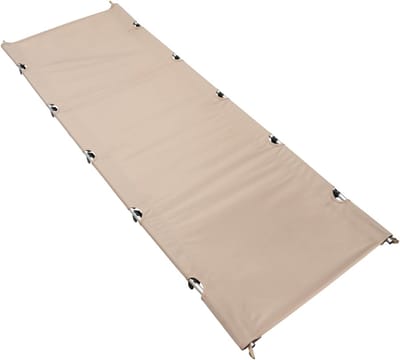 Veldbed Opklapbaar - Campingbed Lichtgewicht - Buiten Ontspannen - Inclusief Draagtas - 190 x 65 cm - Kaki