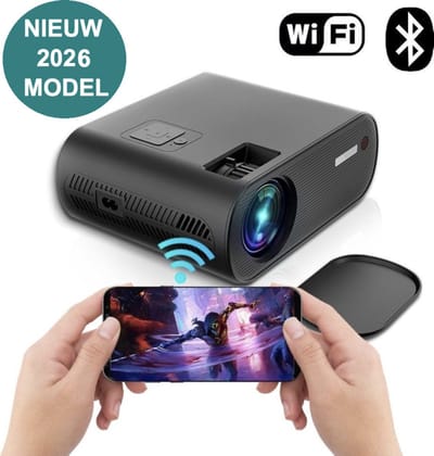Upgrade | Mini Beamer - HD 1280 x 720P- Streamen Vanaf Je Telefoon Met WiFi - Mini Led Projector - Home Entertainment