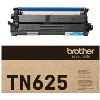 Originele Brother-toner TN-625C, tot 1800 pagina’s, losse verpakking, cyaan