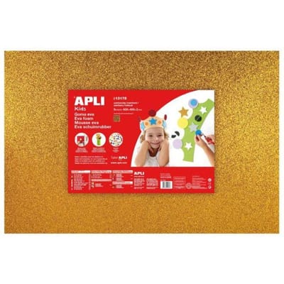 Apli Agipa - Mousse EVA thermoformable 40x60 cm Doré pailleté