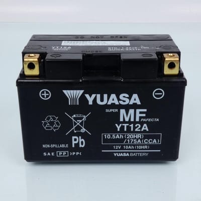 Batterie SLA Yuasa pour Moto Suzuki 1200 Gsf Bandit S/N Abs Ou San 2006 YT12A-BS / YT12A / 12V 10.5Ah Neuf