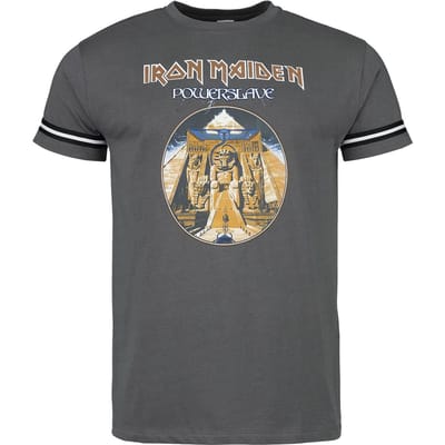 Iron Maiden T-shirt - Powerslave - S tot XXL - voor Mannen - grijs