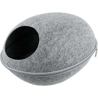 Lit de grotte pour animaux de compagnie pour chats chatons animaux de compagnie light grey gris clair