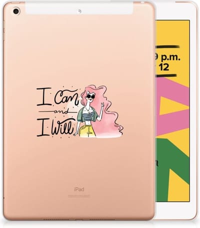 Apple iPad 10.2 | iPad 10.2 (2020) | 10.2 (2021) Tablet Back Cover i Can