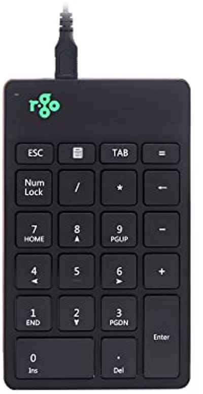 Ergonomisch Draadloos Numeriek Toetsenbord met USB-C, Met Pauze Software