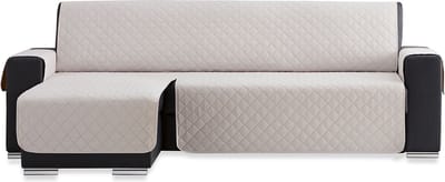 Belmarti Duo chaise-longue bankbeschermer - 200 cm - Ivoor