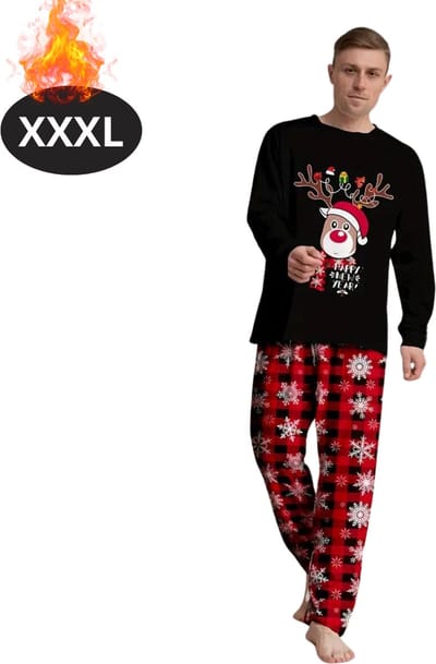Bovista Kerst Pyjama - Heren - Kerstpyjama - Mannen - Slaapkleding Volwassenen - Set - Broek - Shirt - Christmas - Maat XXXL