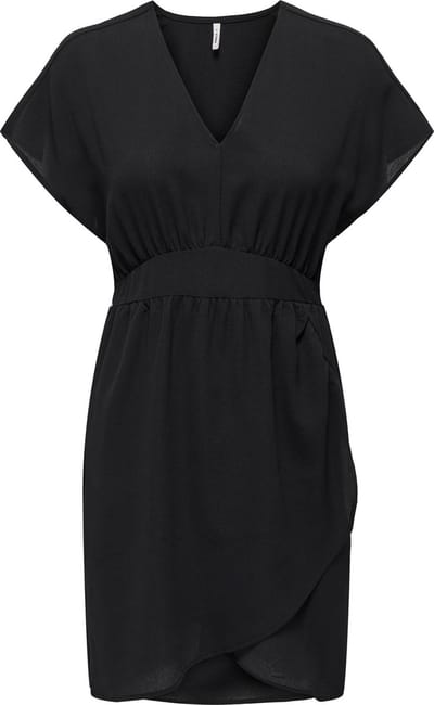 ONLY ONLNOVA LIFE VIS S/S TRACY DRESS SOLID Dames Jurk - Maat XS